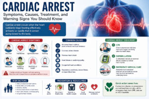 Cardiac arrest, Cardiac arrest symptoms, Cardiac arrest causes, Cardiac arrest treatment, Signs of cardiac arrest